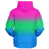 Polysexual Pride Ombre Full-Zip Hoodie Fashion Zip-Up Hoodie - AOP PRIDE MODE